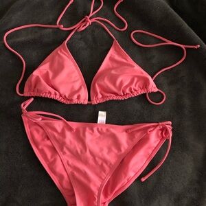 No Boundaries Coral Bikini Top-Large